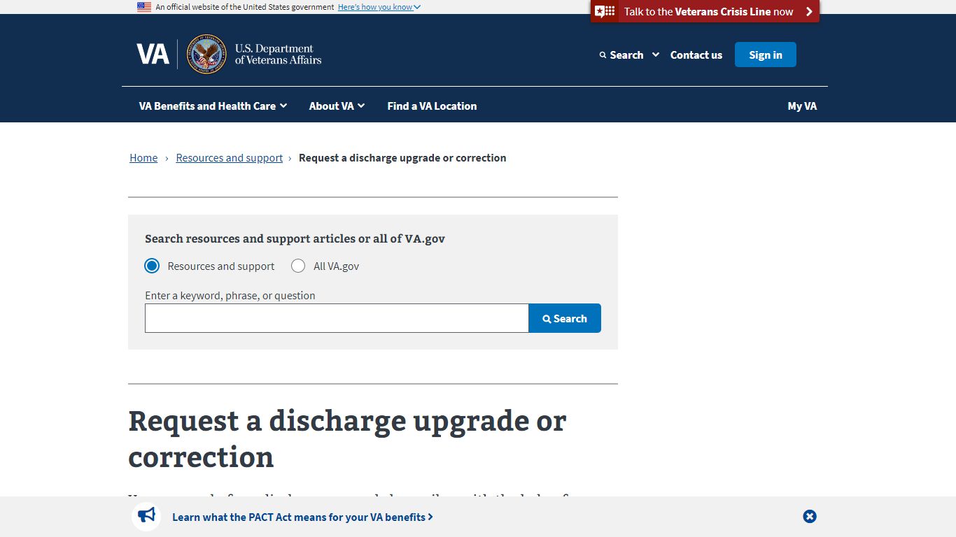 Request A Discharge Upgrade Or Correction | Veterans Affairs